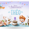 La couverture du livre d'anniversaire personnalisé qui est le cadeau parfait pour un enfant de huit ans.