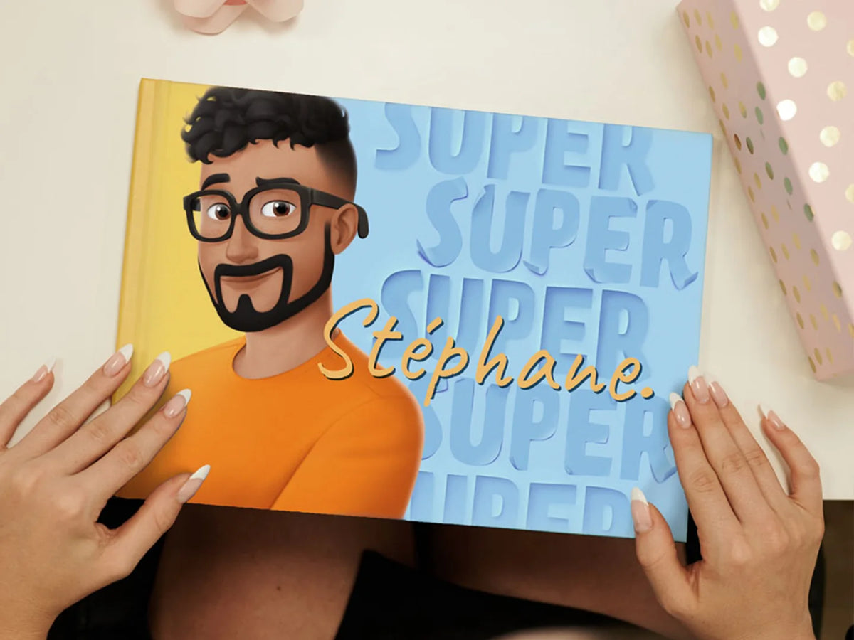 Un livre personnalisé de Hourra Heros qui est un excellent cadeau pour votre ami.