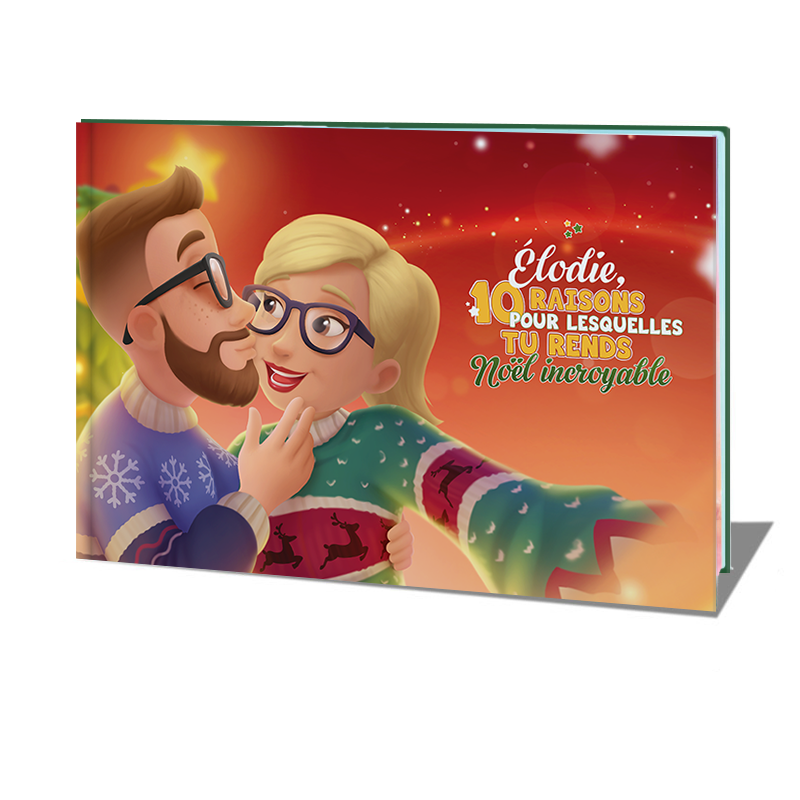 Le meilleur cadeau de Noël pour les couples avec ce livre d'amour personnalisé.
