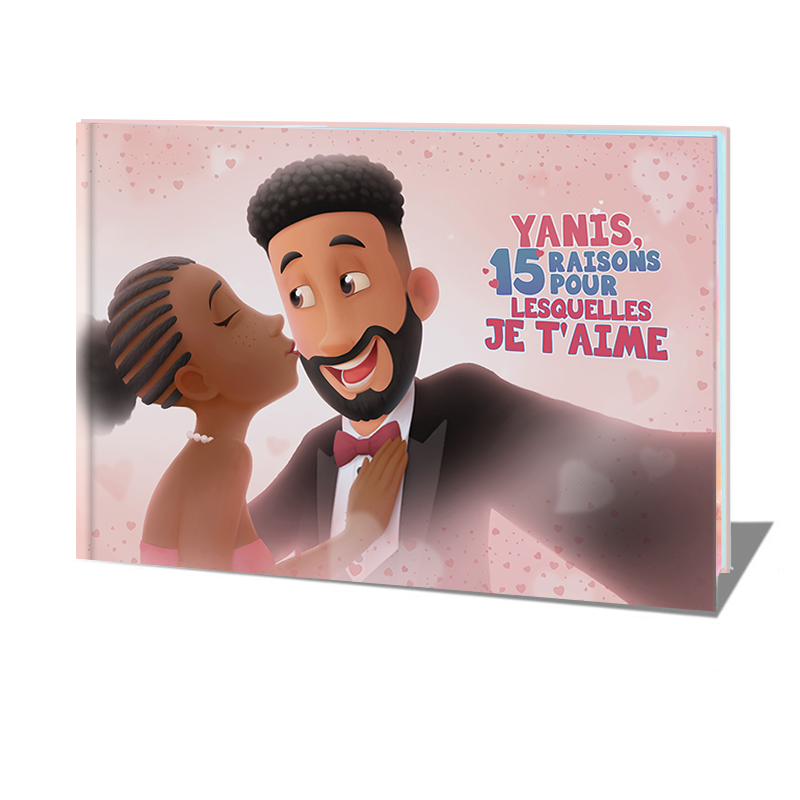 Un livre personnalisé premium, destiné aux amoureux, copains, maris, femmes, partenaires.